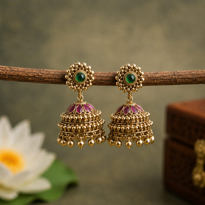 Floral Bridal Jhumka