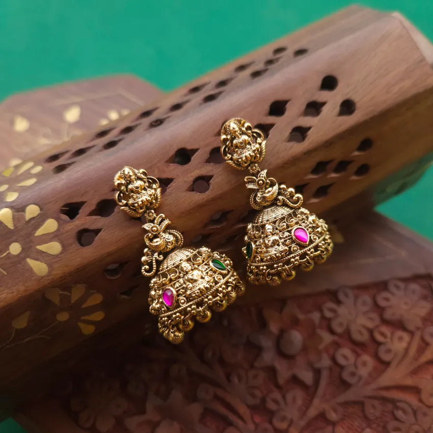 Peacock Jadau Jhumka
