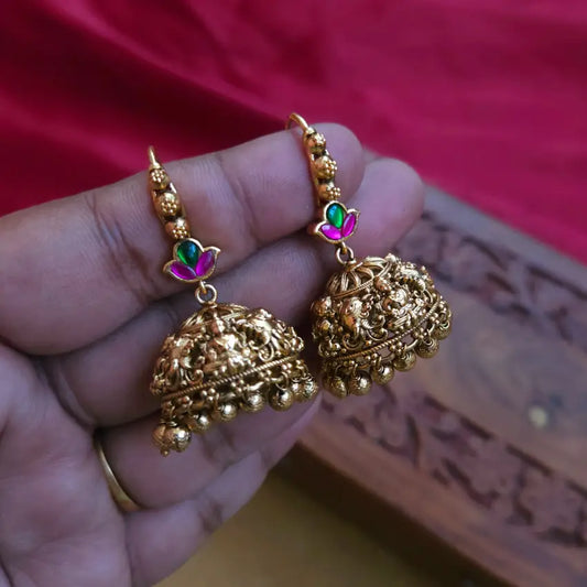 Antique Jadau Hanging Jhumka