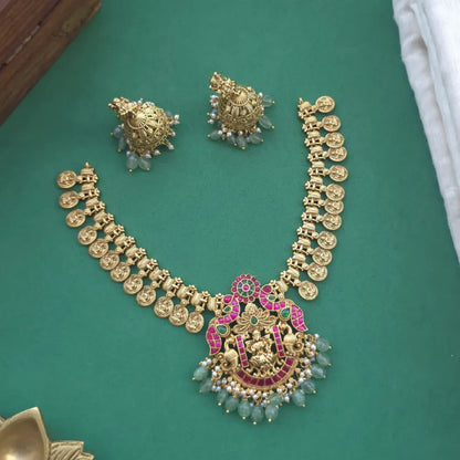 Antique Lakshmi Coin Necklace & Haram - Jadau