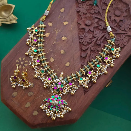 Radhi - Jadau Necklace (Gold Inspired)