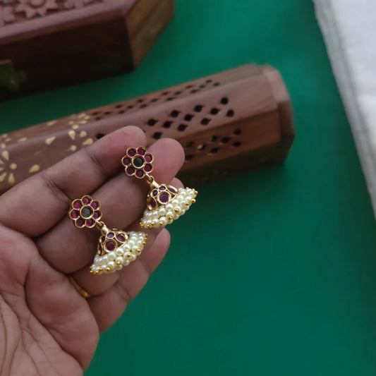 Floral Mini Kemp Jhumka