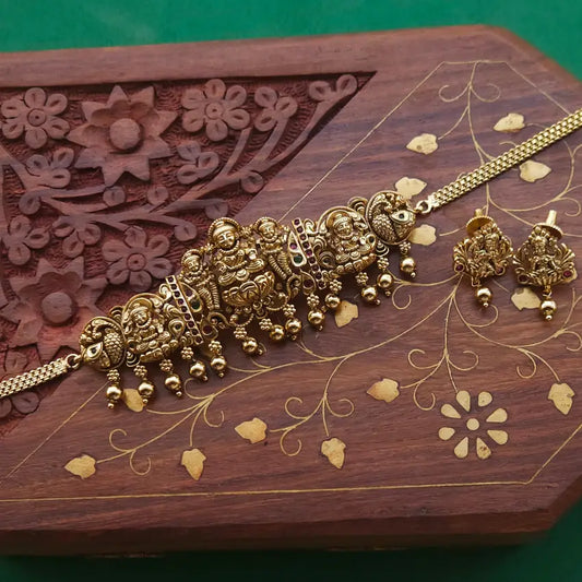 Kulazhi Temple Designer Antique Choker