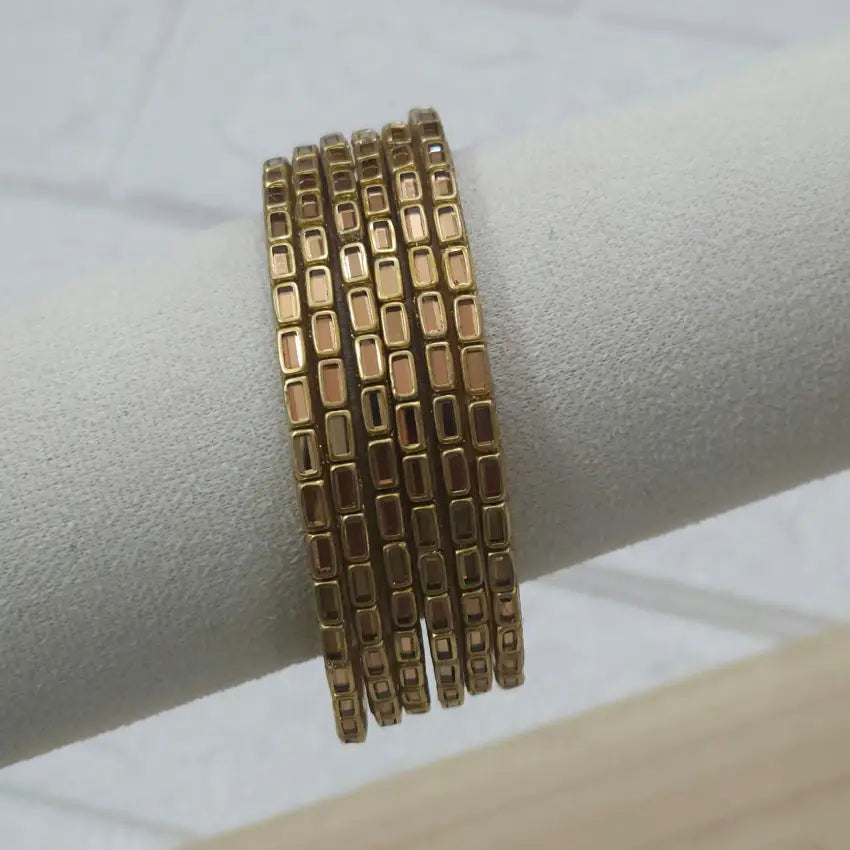 Kundan Glass Side Bangles