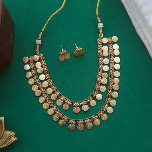 Lakshmi Coin Dual Layer Neckpiece