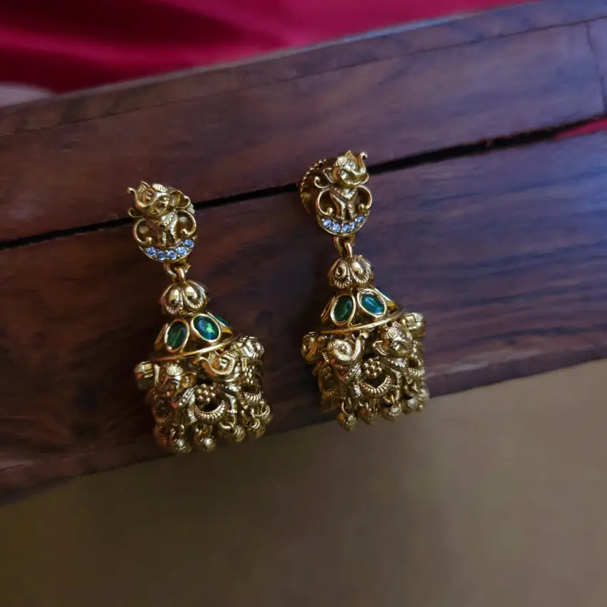 Antique Little Ganesh Jhumka