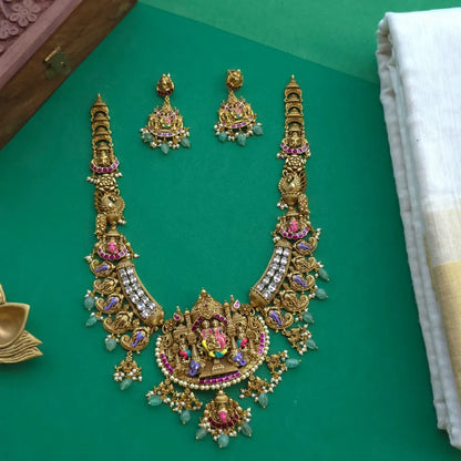 Madhuri Vishnu Lakshmi  - Hand Painted Gold Inspired
