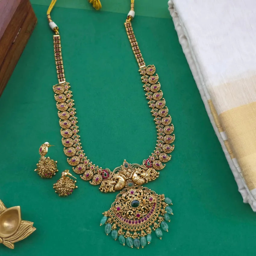 Peacock & Mango Antique Bridal Haram