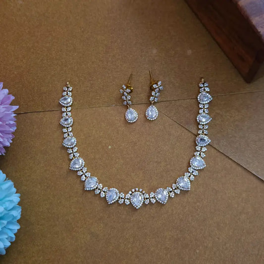 Mariya White AD Necklace