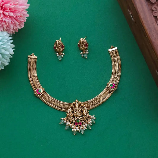 Milani Antique Jadau Neckpiece