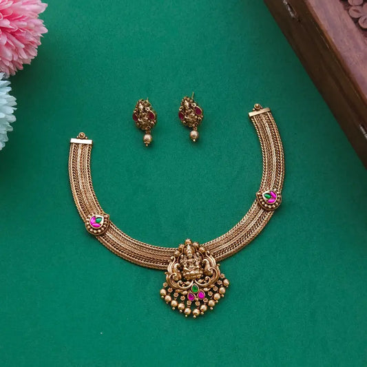 Milani Antique Jadau Neckpiece