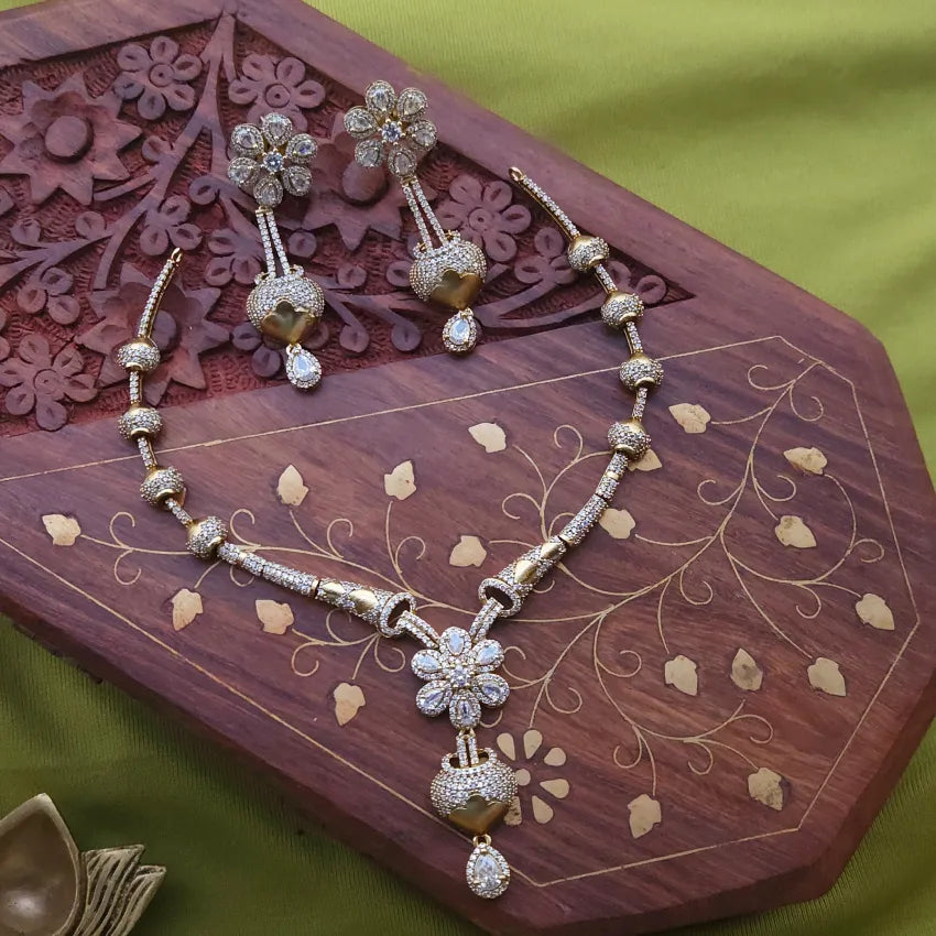 Nasrin Diamond Replica AD Neckpiece