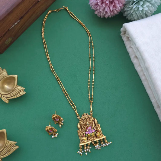 Madhuri - Lakshmi Hand Painted Necklace