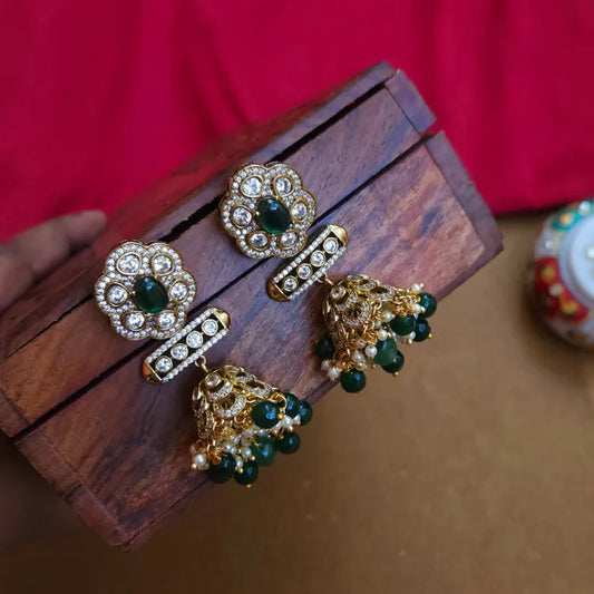 Victorian Floral Bridal Jhumka