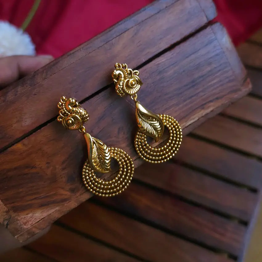 Peacock Earring - Gold Inspired