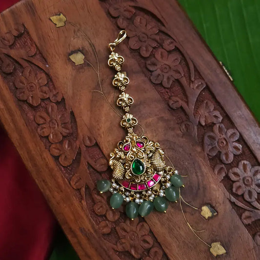 Antique Jadau Peacock Tikka