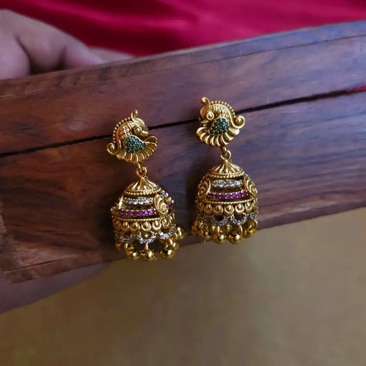 Antique Peacock Jhumka