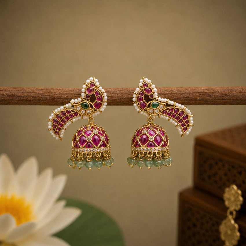 Peacock Kemp Jhumka
