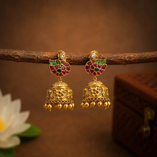 Peacock Kemp Jhumka