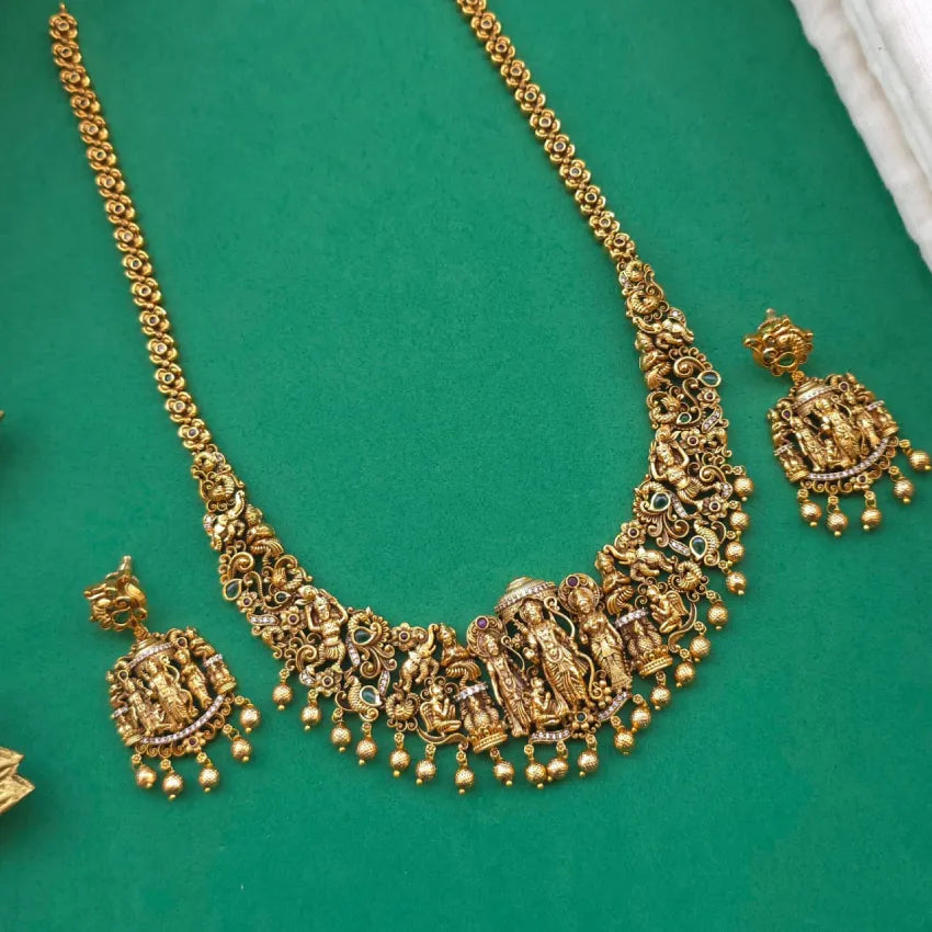 Antique Temple Designer Haram - Ramparivar