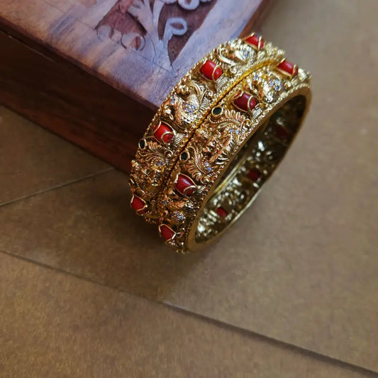 Antique Red Coral Bangles