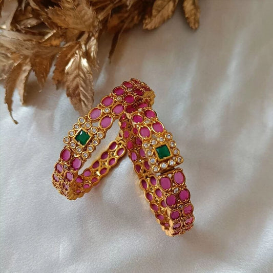 Ruby Block Bangles