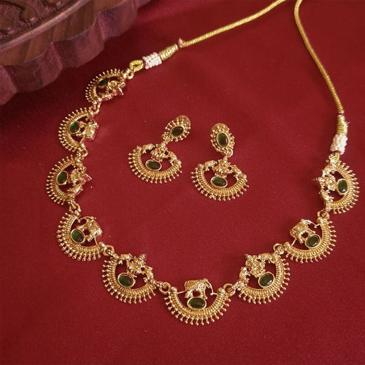 Vaaranam Green Stone Neckpiece