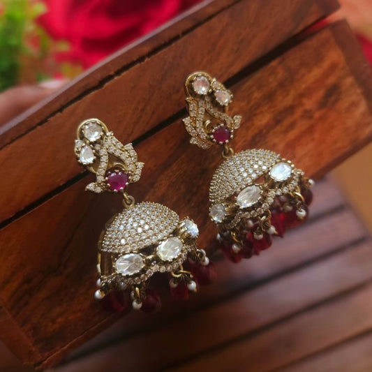 Victorian Moissanite Jhumka