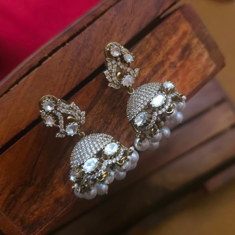 Victorian Moissanite Jhumka