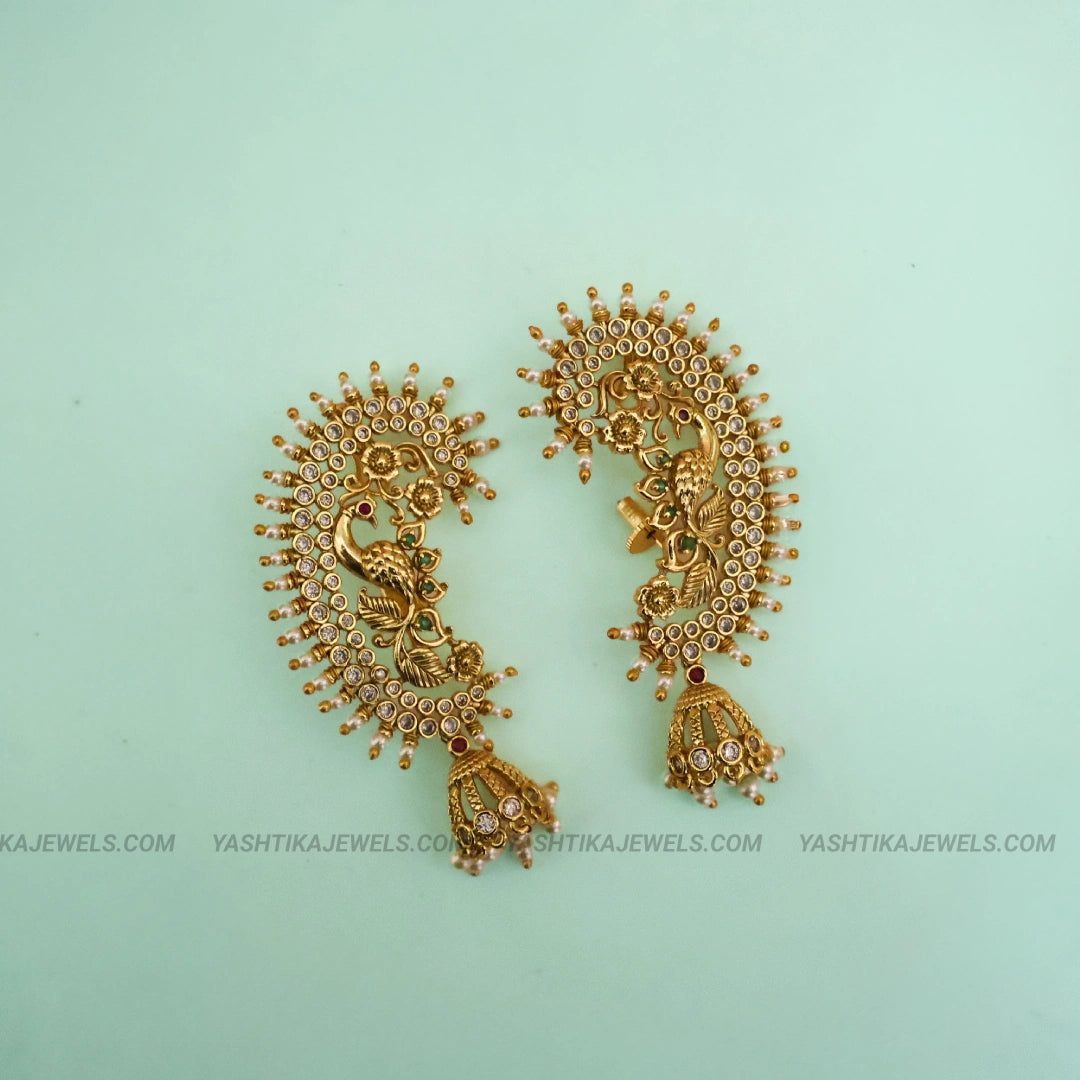 Peacock Earcuff