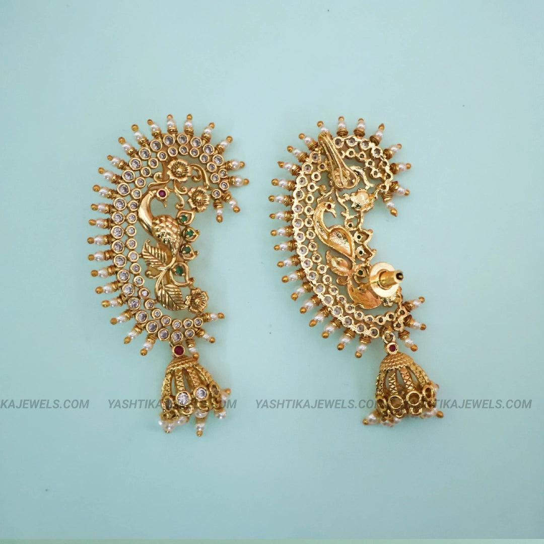 Peacock Earcuff