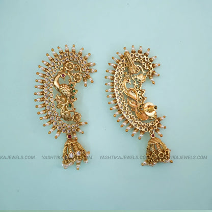 Peacock Earcuff