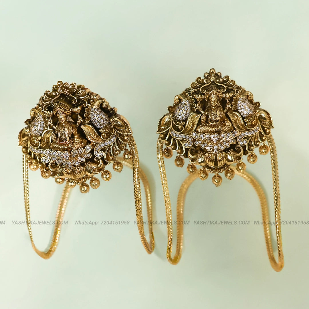 Antique Gold Lotus Lakshmi Vanki