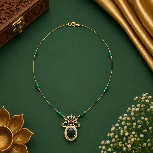 Floral Green Invisible Neckpiece