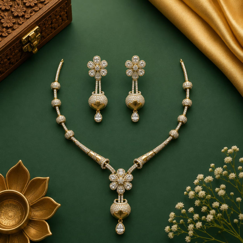 Nasrin Diamond Replica AD Neckpiece