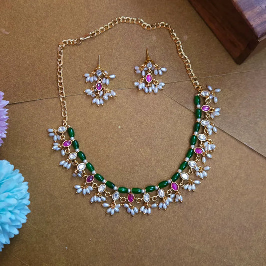 Rehana Rice Pearl Necklace