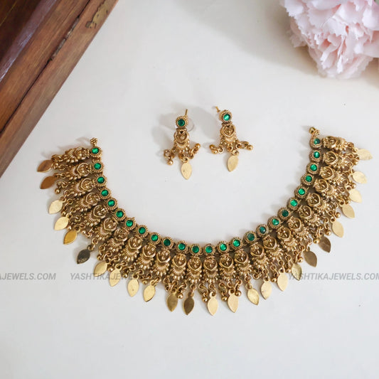 Antique Elakkathali Necklace - Gold Replica